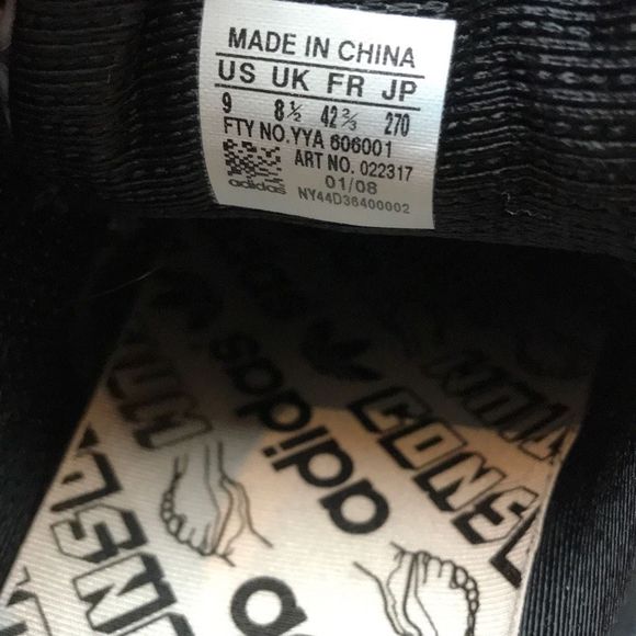 Adidas Consortium White/Black Athletic Running Shoes 022317 Men’s Size 9 - Picture 11 of 12